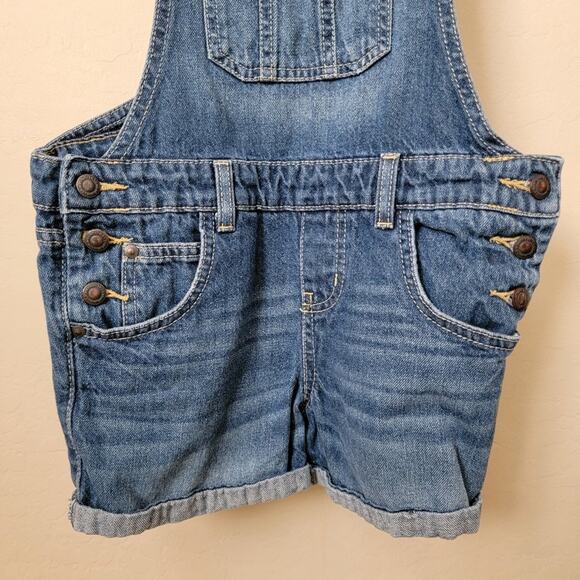 L.E.I. Rolled Cuff Denim Short Overalls - Picture 5 of 14
